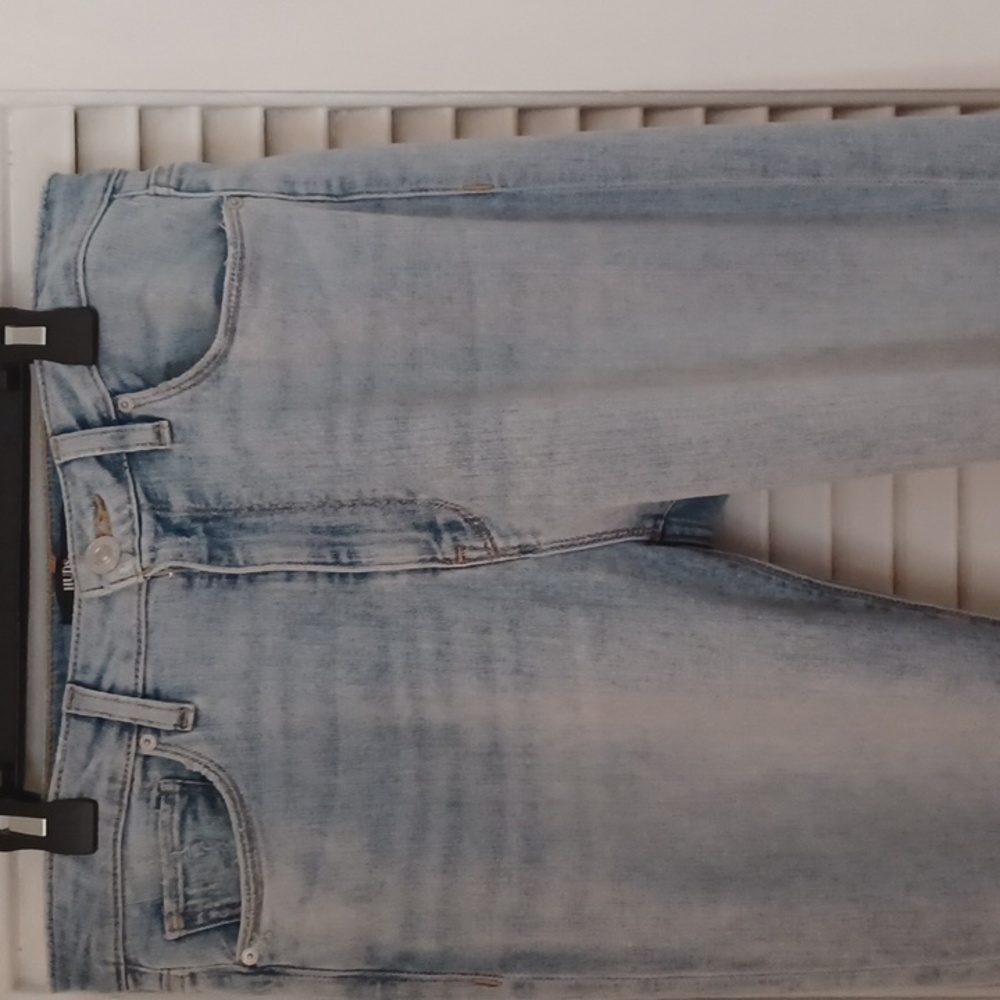 Hudson Barbara Super Skinny Jeans Size 30 high rise distressed Faded Blue - Picture 11 of 16
